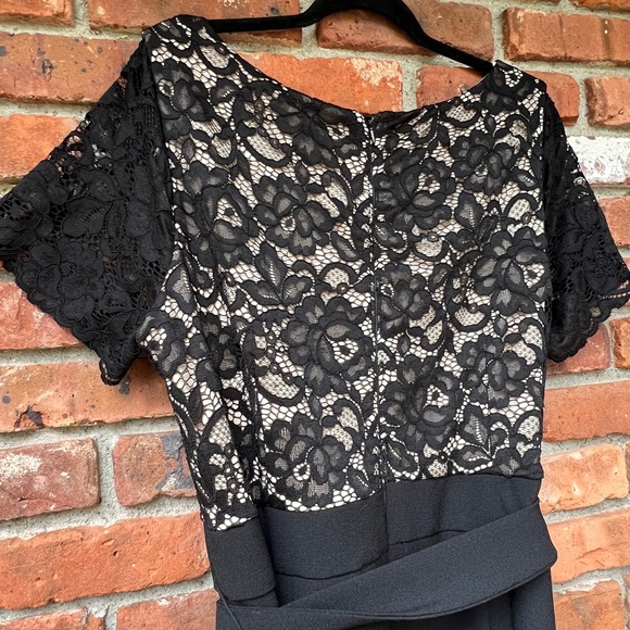 JESSICA HOWARD 18 jumpsuit black v neck short sleeve - Picture 3 of 13